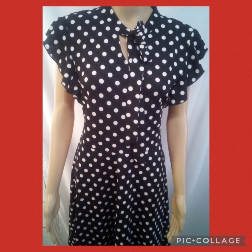 MOYABO Black and White Polka Dot's Dress